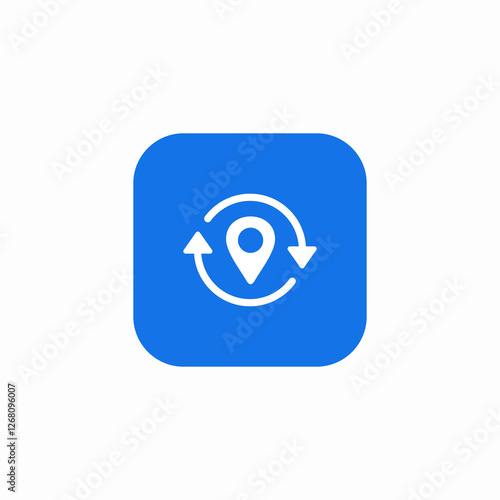 route sync icon sign vector