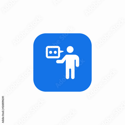 speech details icon sign vector