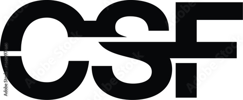 Vector CSF minimalist logo photo