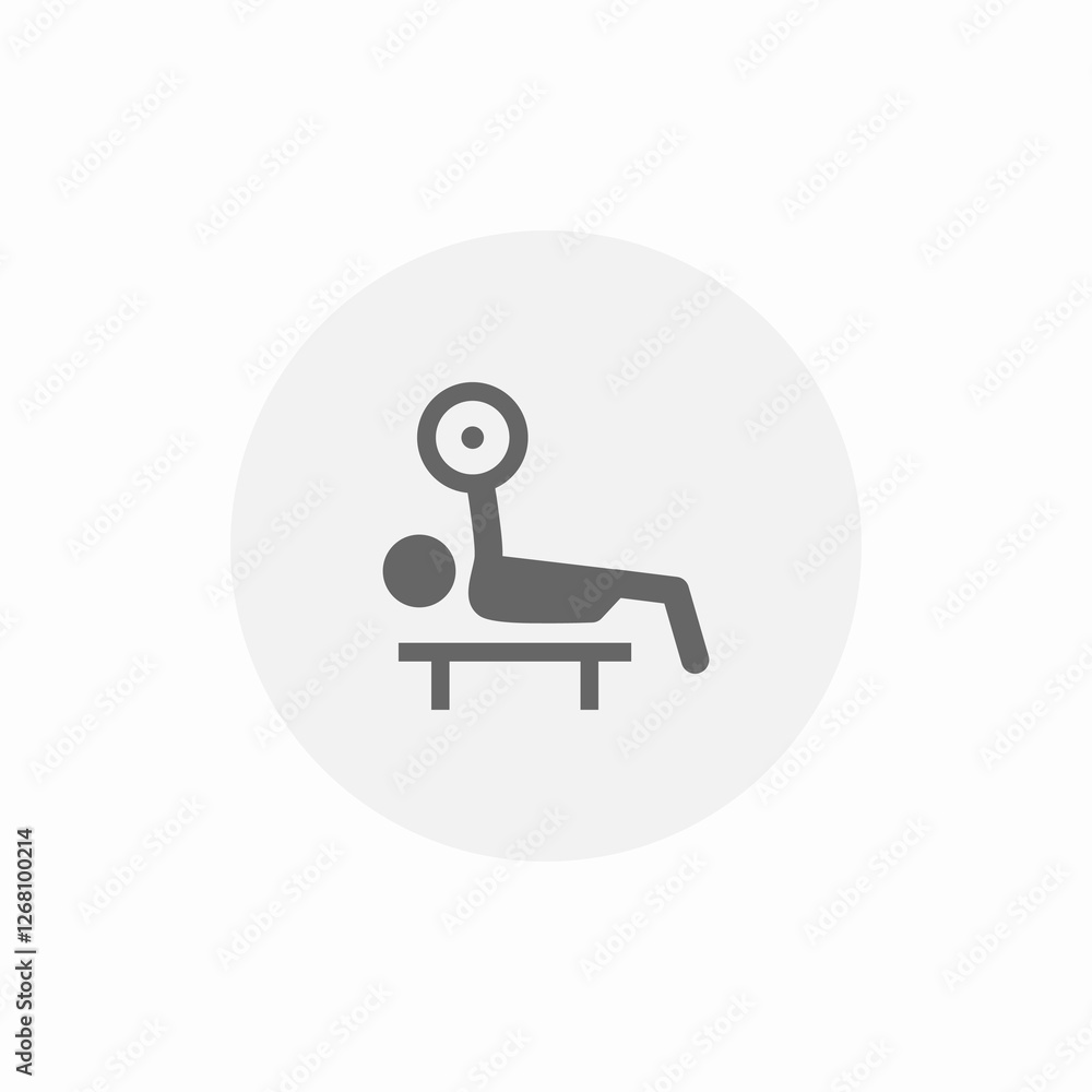 gym lifting bench icon sign vector gym lifting bench icon sign vector