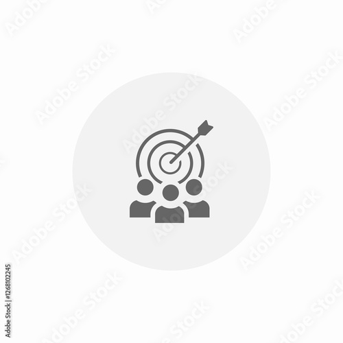 target audience group icon sign vector