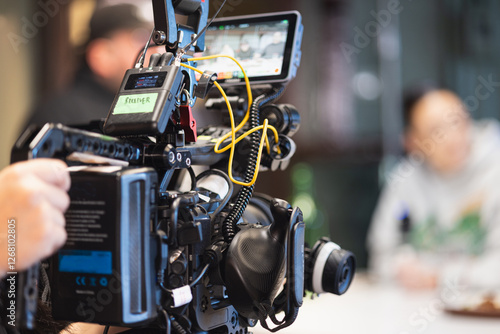 Canvas Print video camera in action