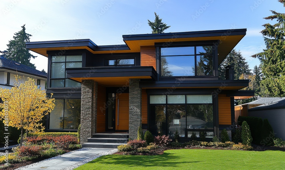 Modern Two-Story House Exterior Design