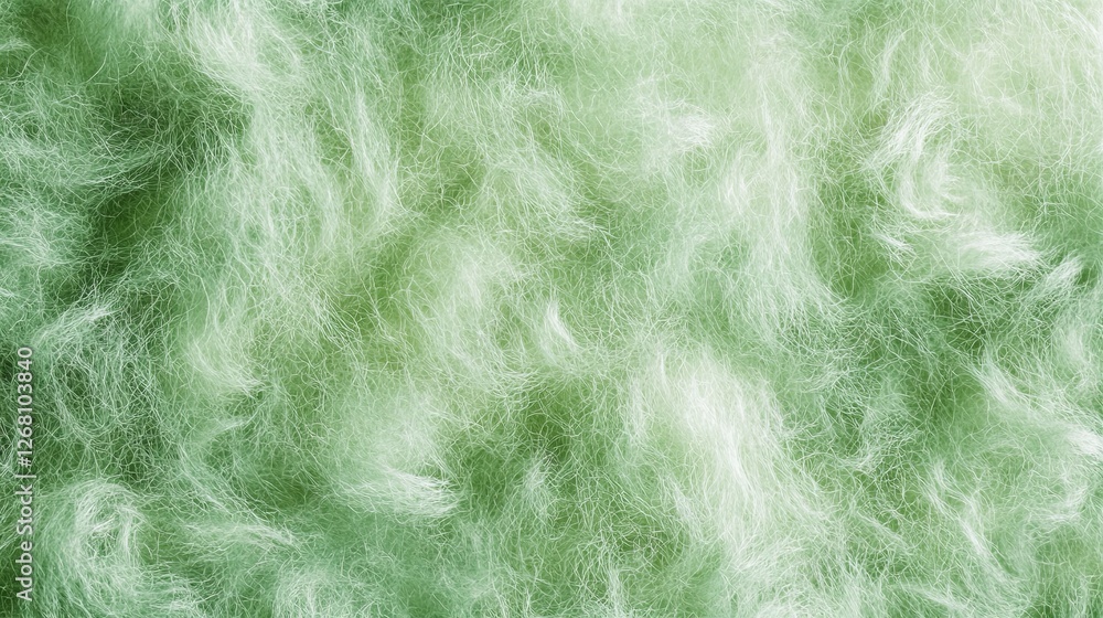 Obraz premium Green Watercolor Mohair Texture Background with Smooth and Fluffy Wool Fabric for Textiles and Design