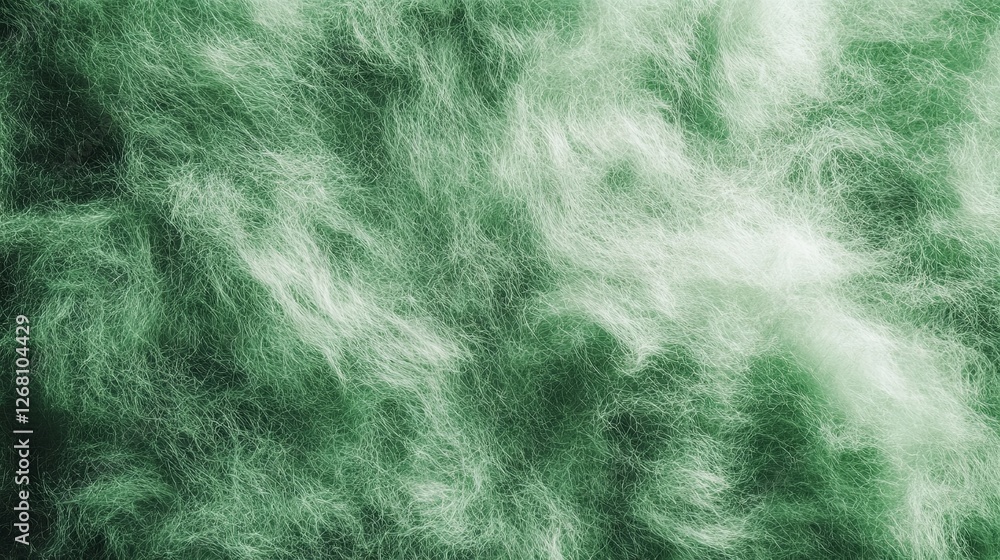 Obraz premium Green Watercolor Mohair Texture Background with Smooth and Fluffy Wool Fabric for Textiles and Design 