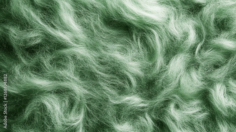 Fototapeta premium Green Watercolor Mohair Texture Background with Smooth and Fluffy Wool Fabric for Textiles and Design 