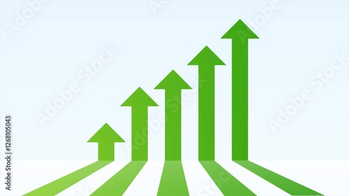 green arrows going up all over the screen, green arrows graphic increasing 4K animation