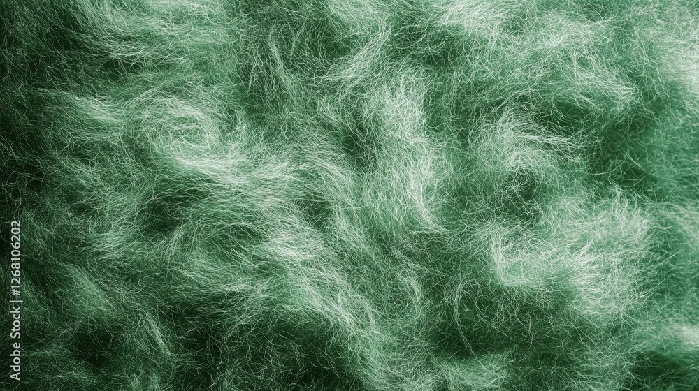 Fototapeta premium Green Watercolor Mohair Texture Background with Smooth and Fluffy Wool Fabric for Textiles and Design 