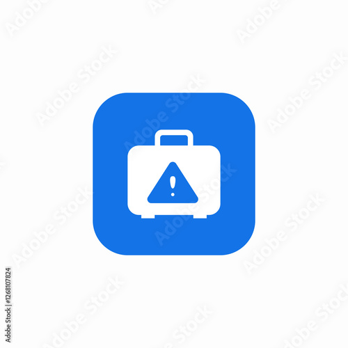 luggage warn icon sign vector