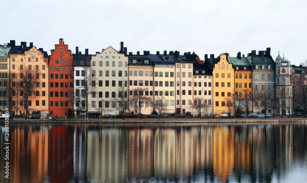 Fototapeta premium Contemporary apartment complexes in the Stockholm area are known as Condominium.