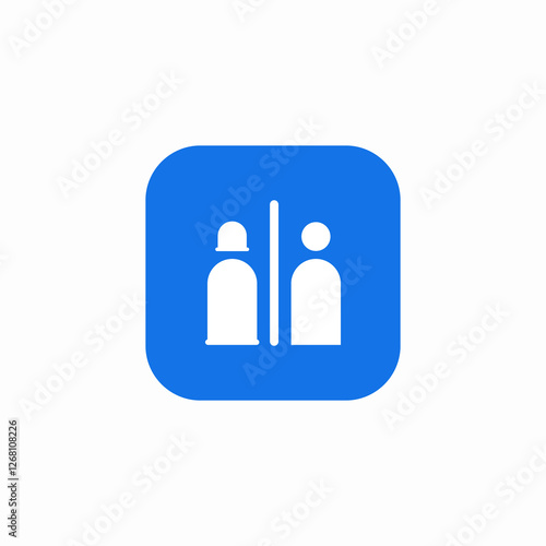 restroom genders icon sign vector
