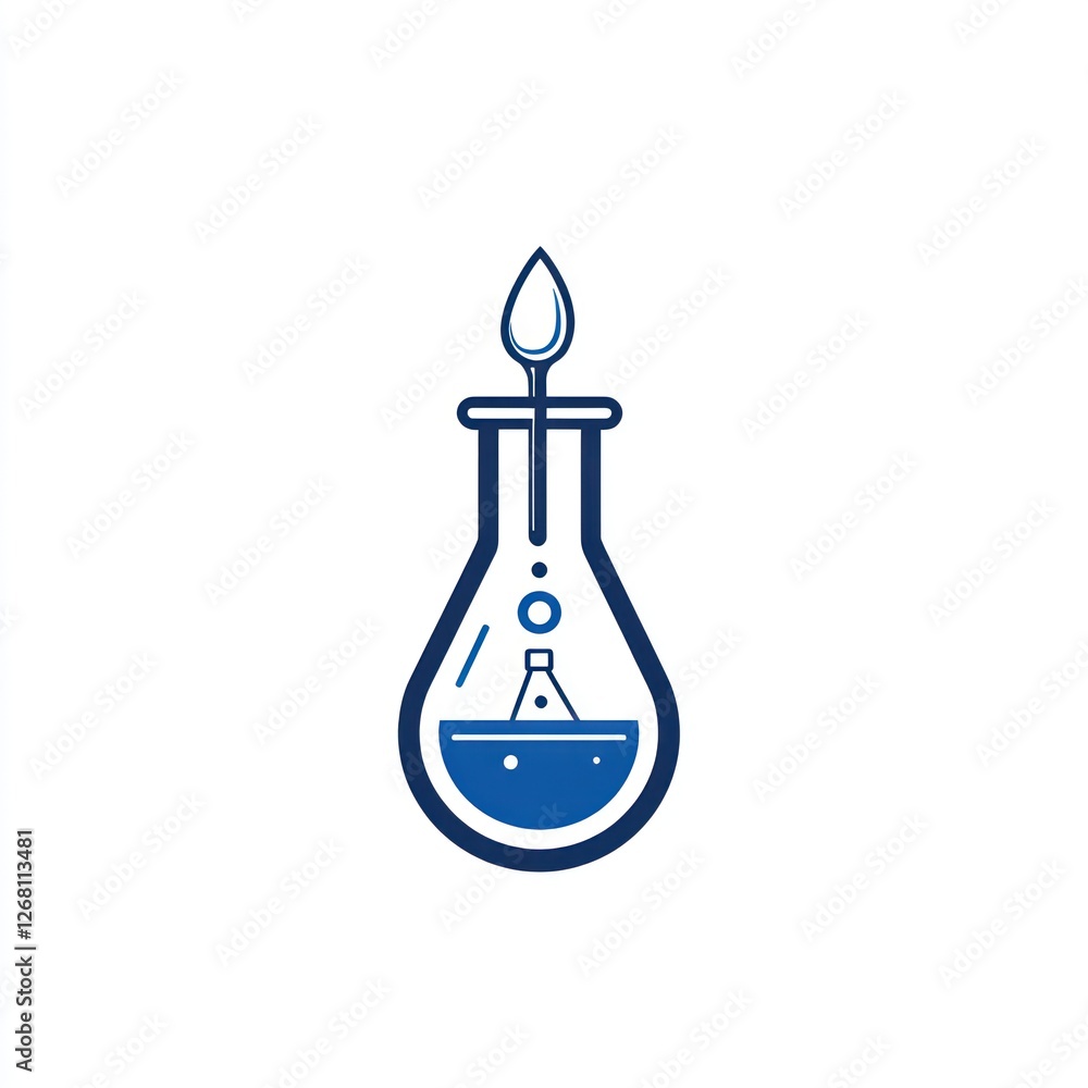 Science experiment Liquid heating in flask Science experiment Liquid heating in flask