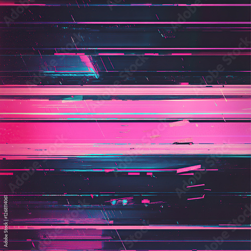 Neon Retro Glitchy Tape Visual