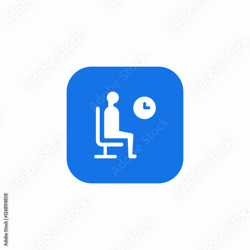 wait room icon sign vector