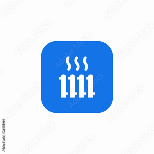 warm radiator icon sign vector