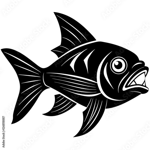 Neon Tetra Fish Vector Illustration – Cartoon, Clipart & Line Art Design on White Background, Neon tetra fish vector clipart in cartoon, line art, and illustration style on a white background.