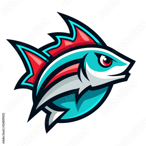 Neon Tetra Fish Vector Illustration – Cartoon, Clipart & Line Art Design on White Background, Neon tetra fish vector clipart in cartoon, line art, and illustration style on a white background.