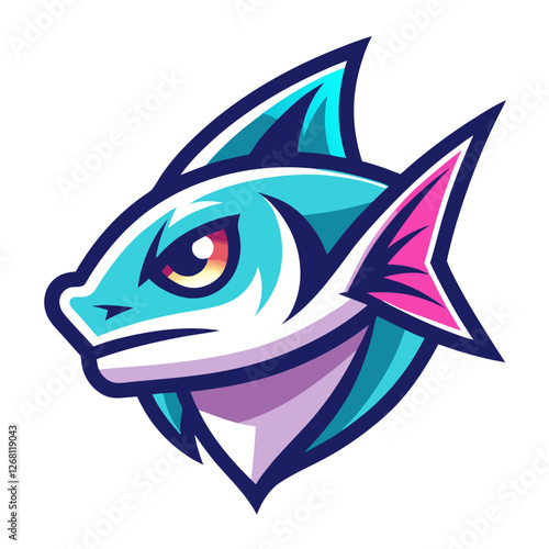 Neon Tetra Fish Vector Illustration – Cartoon, Clipart & Line Art Design on White Background, Neon tetra fish vector clipart in cartoon, line art, and illustration style on a white background.