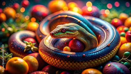 Wallpaper Mural Abstract Digital Snake Network Food Photography: Futuristic Culinary Art Torontodigital.ca