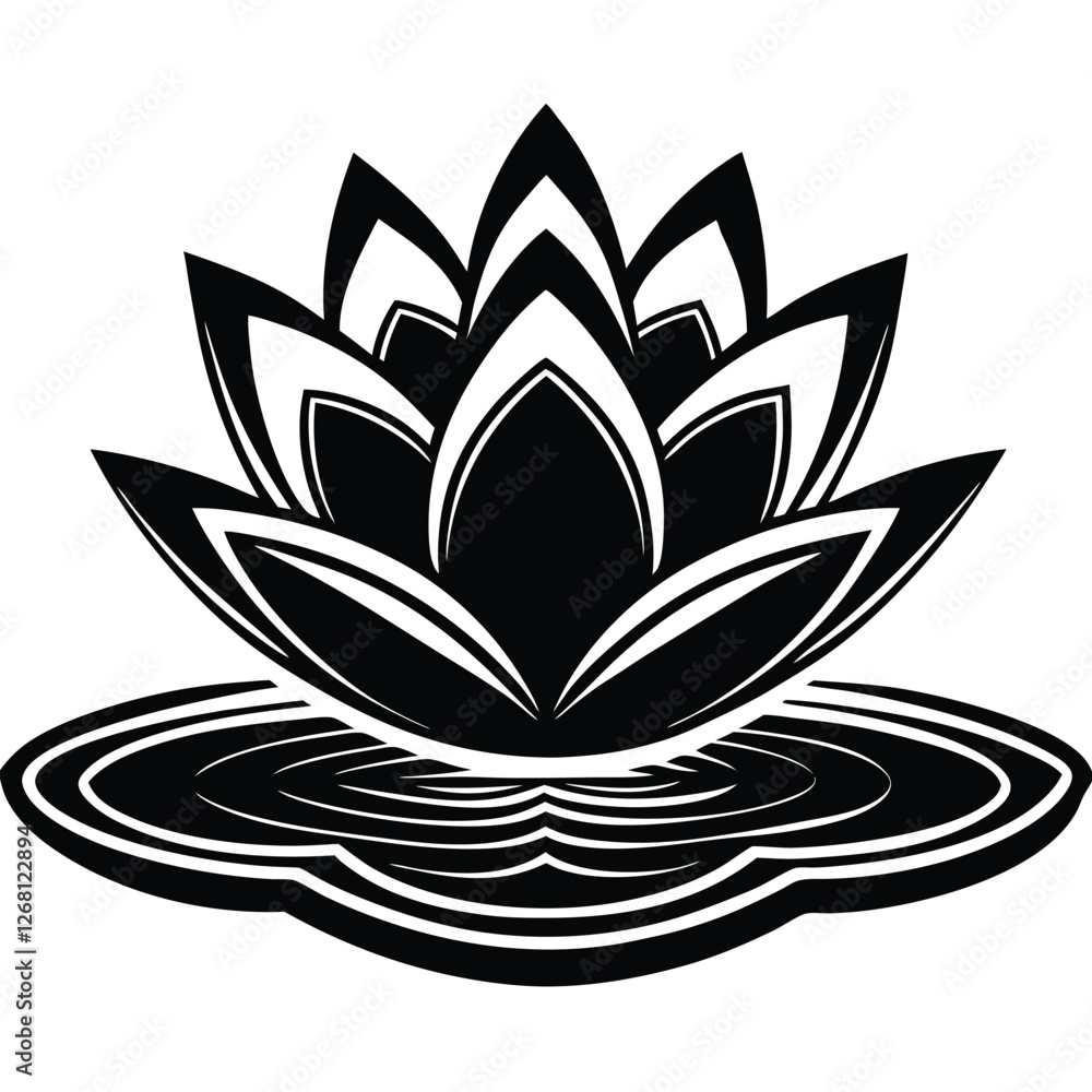 flower black and white abstract flower vector silhouette flower black and white abstract flower vector silhouette