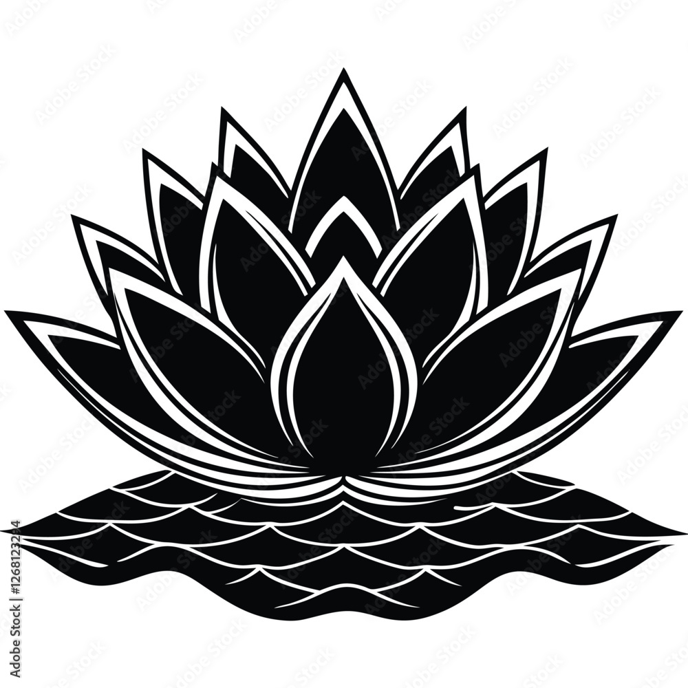 flower black and white abstract flower vector silhouette flower black and white abstract flower vector silhouette