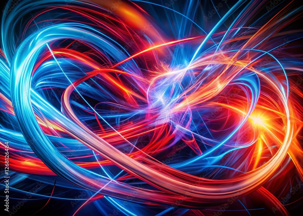 Abstract Red Blue Light Streaks Dynamic Energy Long Exposure Photography Abstract Red Blue Light Streaks Dynamic Energy Long Exposure Photography
