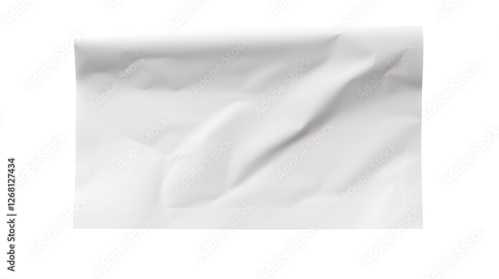 Crumpled Paper Texture White Background, Simple and Clean Design for Mockups, isolated on transparent background. Crumpled Paper Texture White Background, Simple and Clean Design for Mockups, isolated on transparent background.