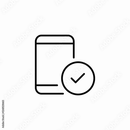 tablet setup completed icon sign vector