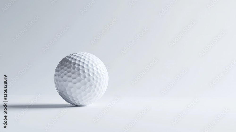 White Golf Ball on White Background. White Golf Ball on White Background.