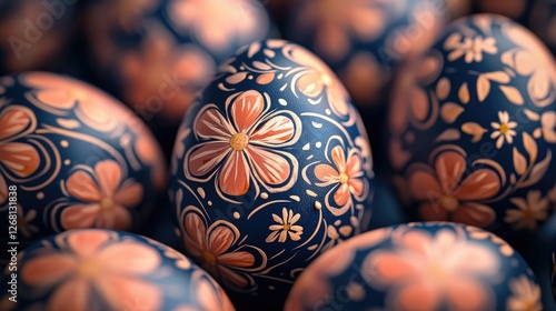 Wallpaper Mural Close-up of Easter eggs with floral patterns Torontodigital.ca