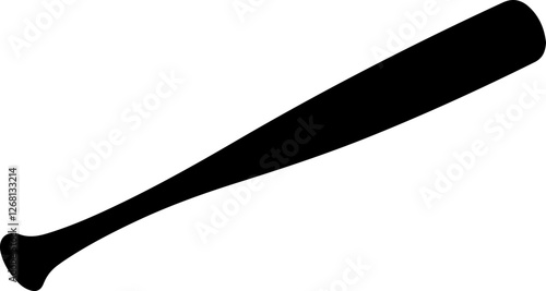 Silhouette of a Baseball Bat