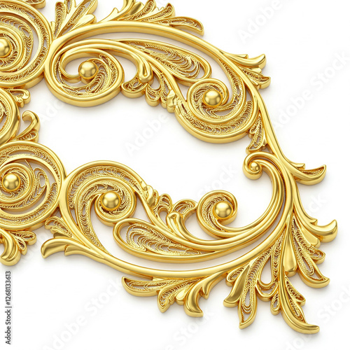 Elaborate gold filigree design