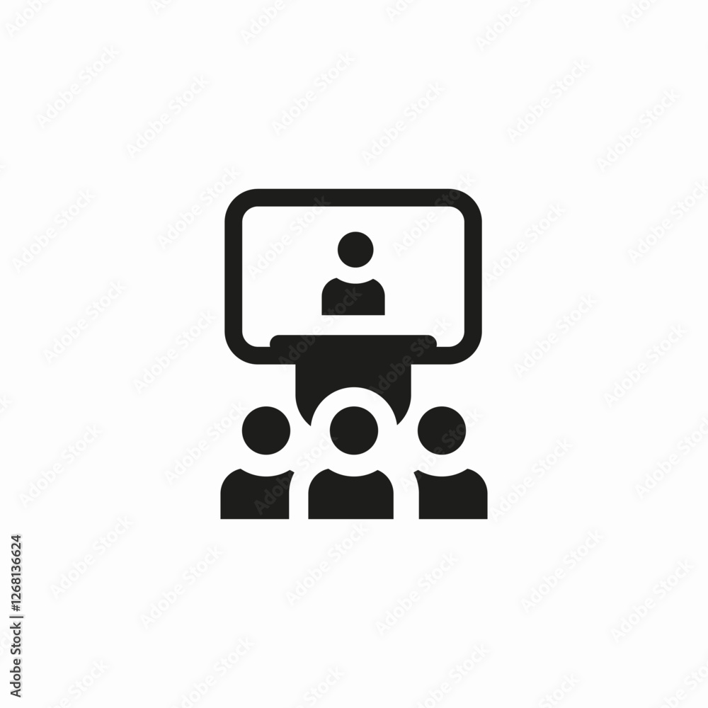 company meeting icon sign vector company meeting icon sign vector