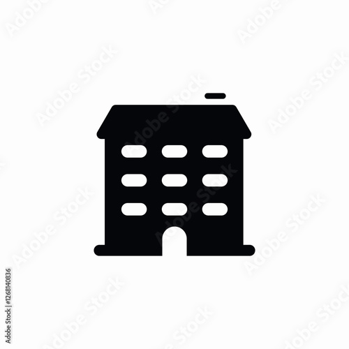 apartment complex icon sign vector