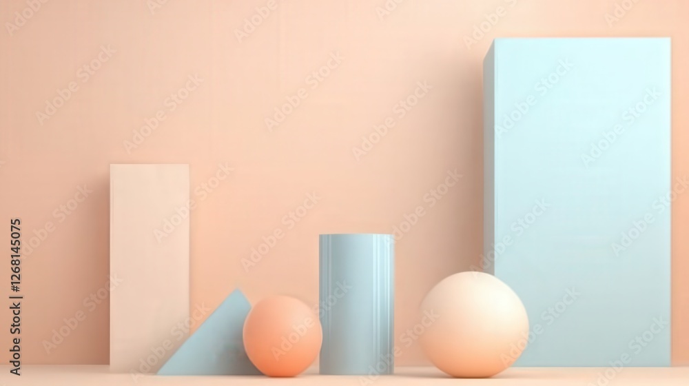 Pastel Geometric Shapes Minimalist Abstract Background Pastel Geometric Shapes Minimalist Abstract Background