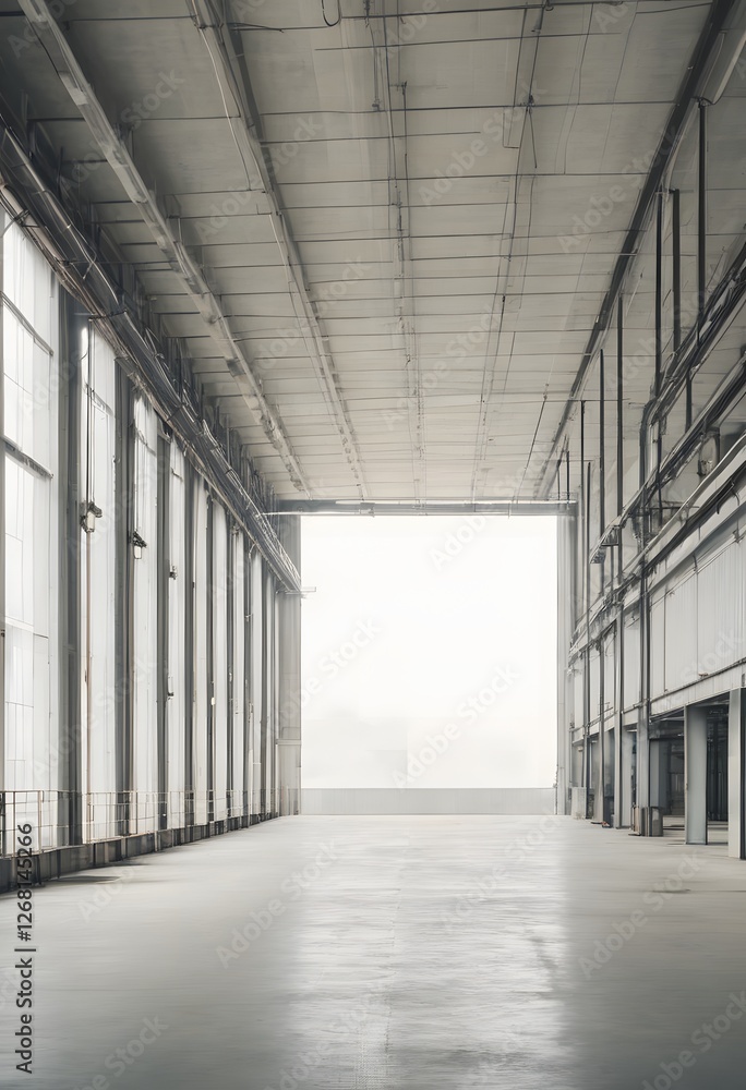 Interior View of Empty Industrial Warehouse Interior View of Empty Industrial Warehouse