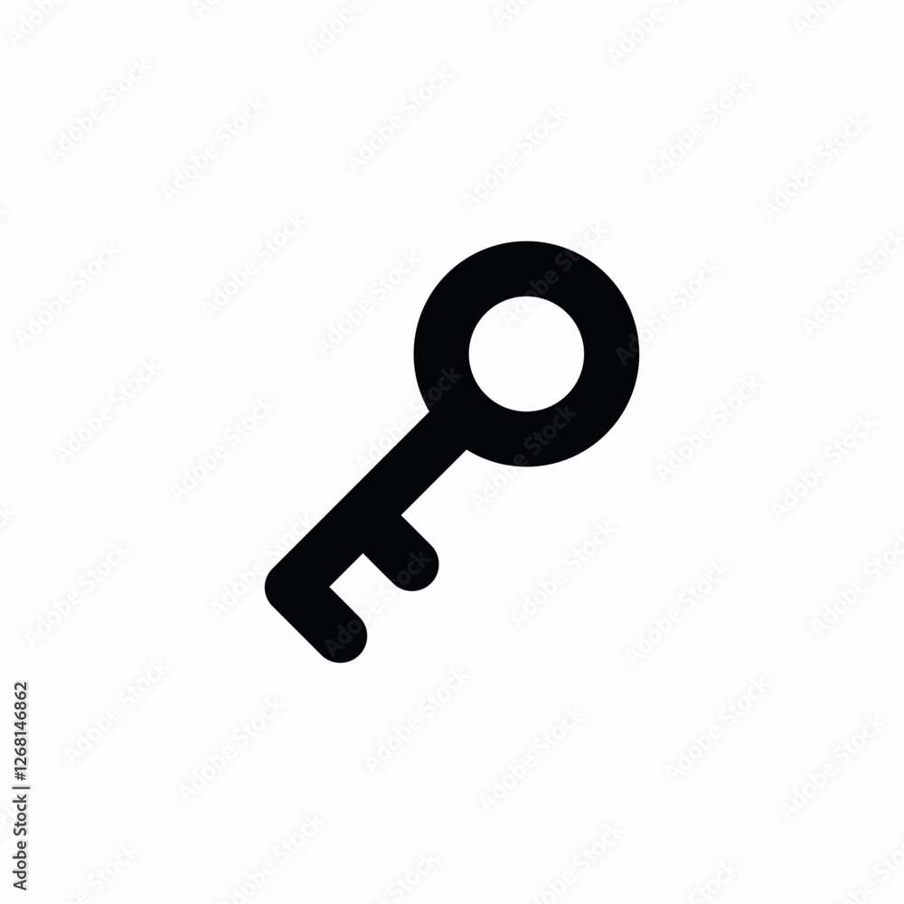 key lock icon sign vector key lock icon sign vector