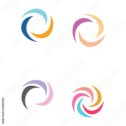 Circle logo template. Circular icon design