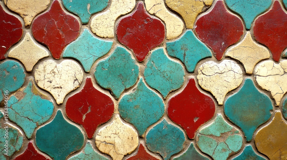 Colorful Tile Mosaic Pattern Design Wall Colorful Tile Mosaic Pattern Design Wall