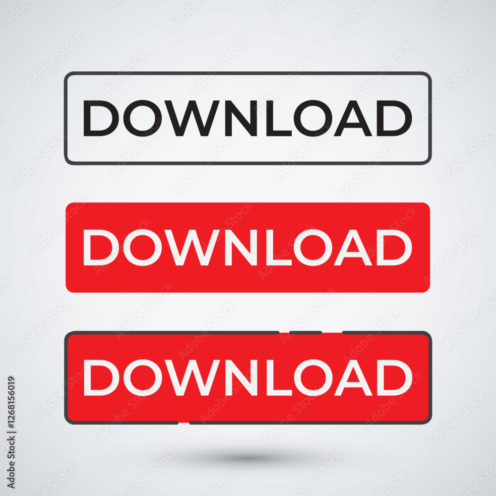 Download button on white background Download button on white background
