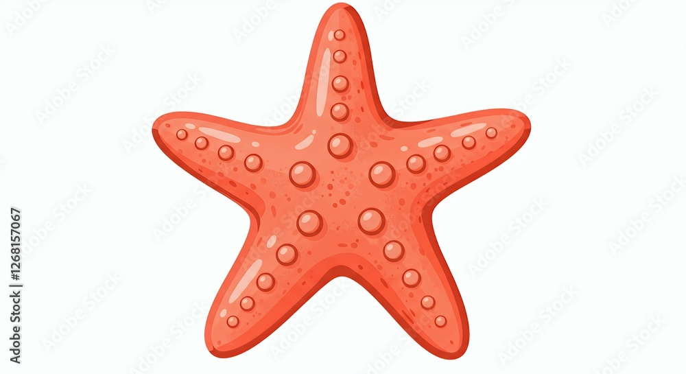 Cartoon Starfish Illustration on White Background Ideal for Children's Designs Cartoon Starfish Illustration on White Background Ideal for Children's Designs