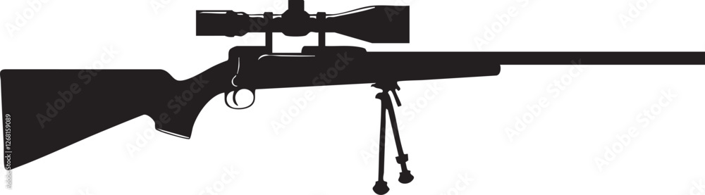 vector illustration of a sniper rifle vector illustration of a sniper rifle