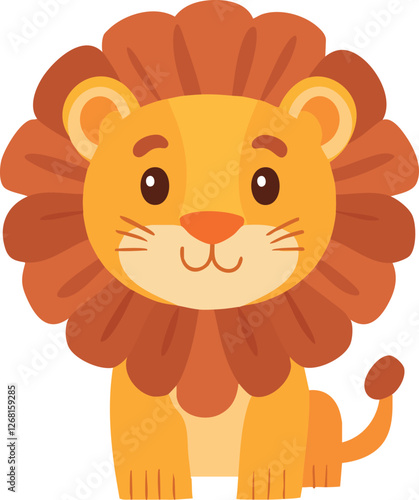lion cartoon vector illustration