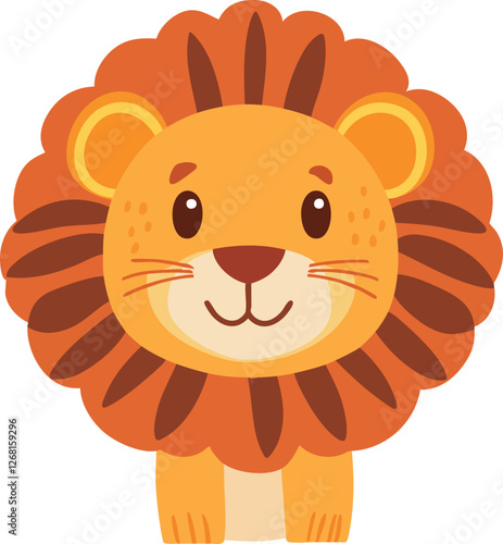 lion cartoon vector illustration