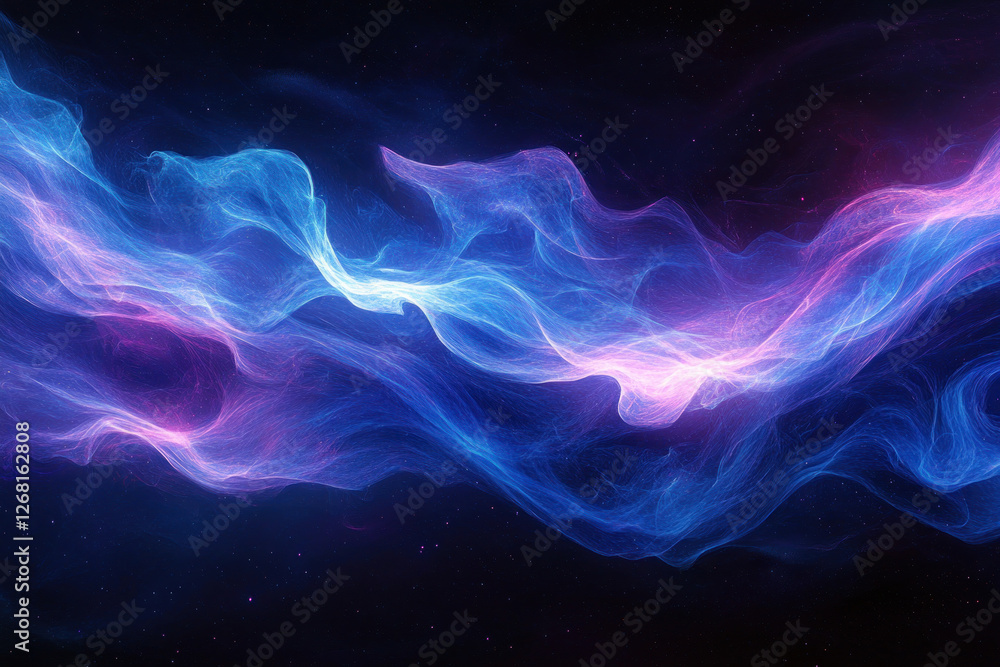 Obraz premium Blue and pink abstract background with swirling patterns.