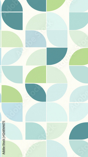 Obraz na płótnie Geometric shapes pattern in cool colors w salonie