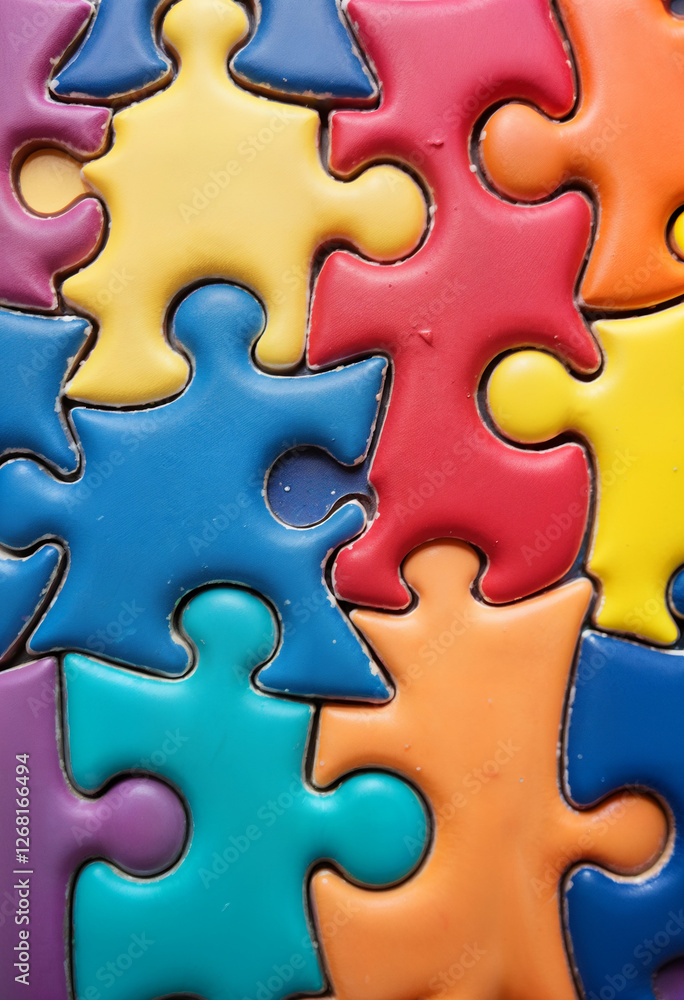 Obraz premium Colorful puzzle pieces