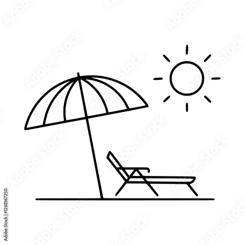 beach chair with umbrella