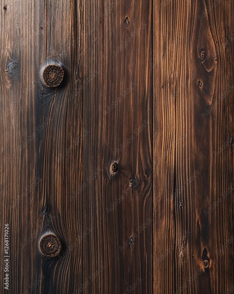 close-up view of the wood, emphasizing its texture and grain patterns. The wood appears aged, with a rich, dark brown color and visible knots and imperfections that add character. close-up view of the wood, emphasizing its texture and grain patterns. The wood appears aged, with a rich, dark brown color and visible knots and imperfections that add character.