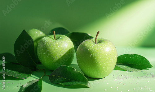 A fresh apple green nature shoot with leaf-filled details captures vibrant life and organic elegance